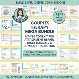 Couples Therapy Bundle Relationship Counseling & Emotional Intimacy Worksheets