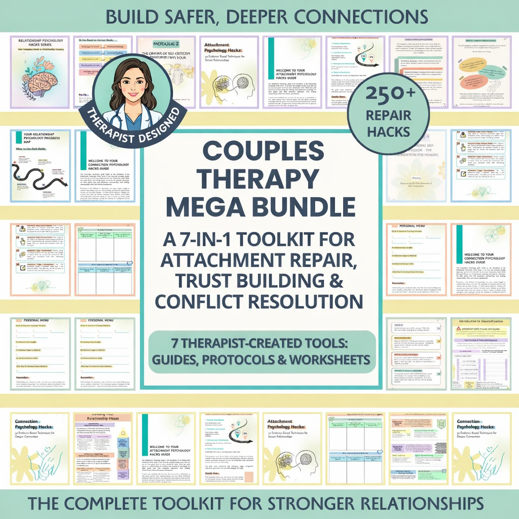 Couples Therapy Bundle Relationship Counseling & Emotional Intimacy Worksheets