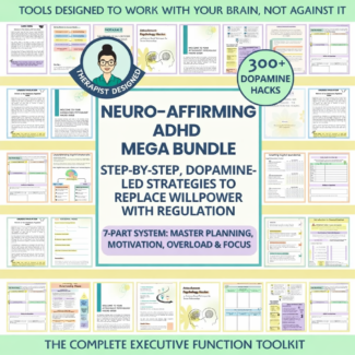Neuro affirming ADHD Workbook Bundle